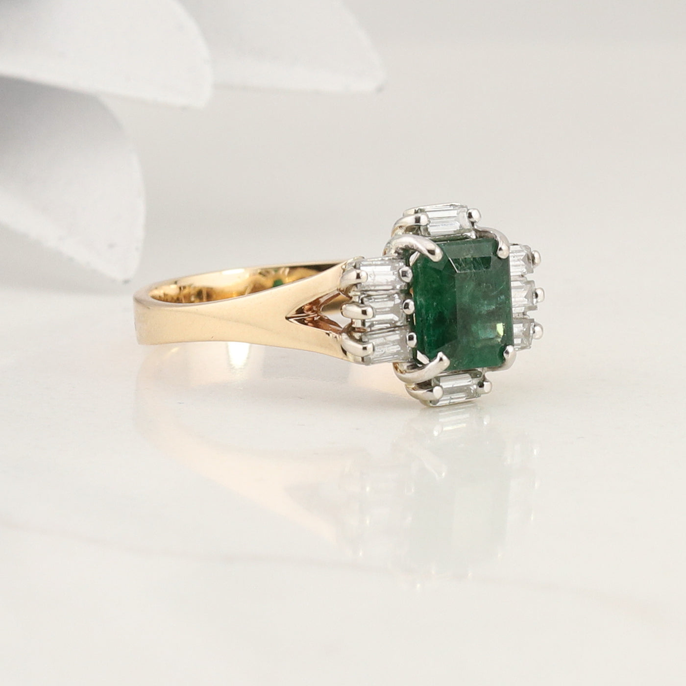 Emerald and Diamond Ring