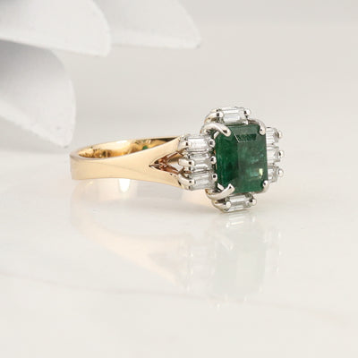 Emerald and Diamond Ring
