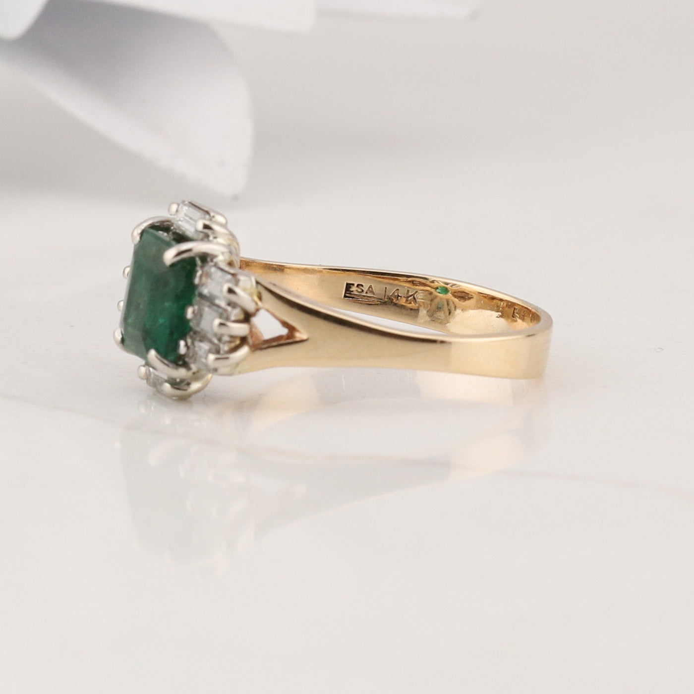 Emerald and Diamond Ring