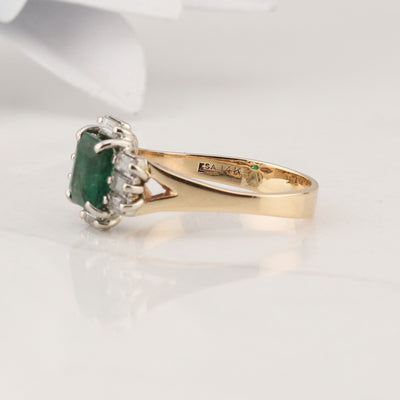 Emerald and Diamond Ring