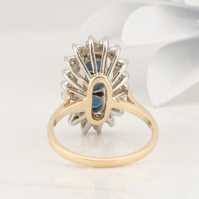 Two Toned Sapphire and Diamond Ring