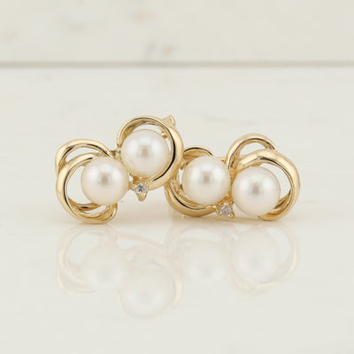 Double Pearl Earrings