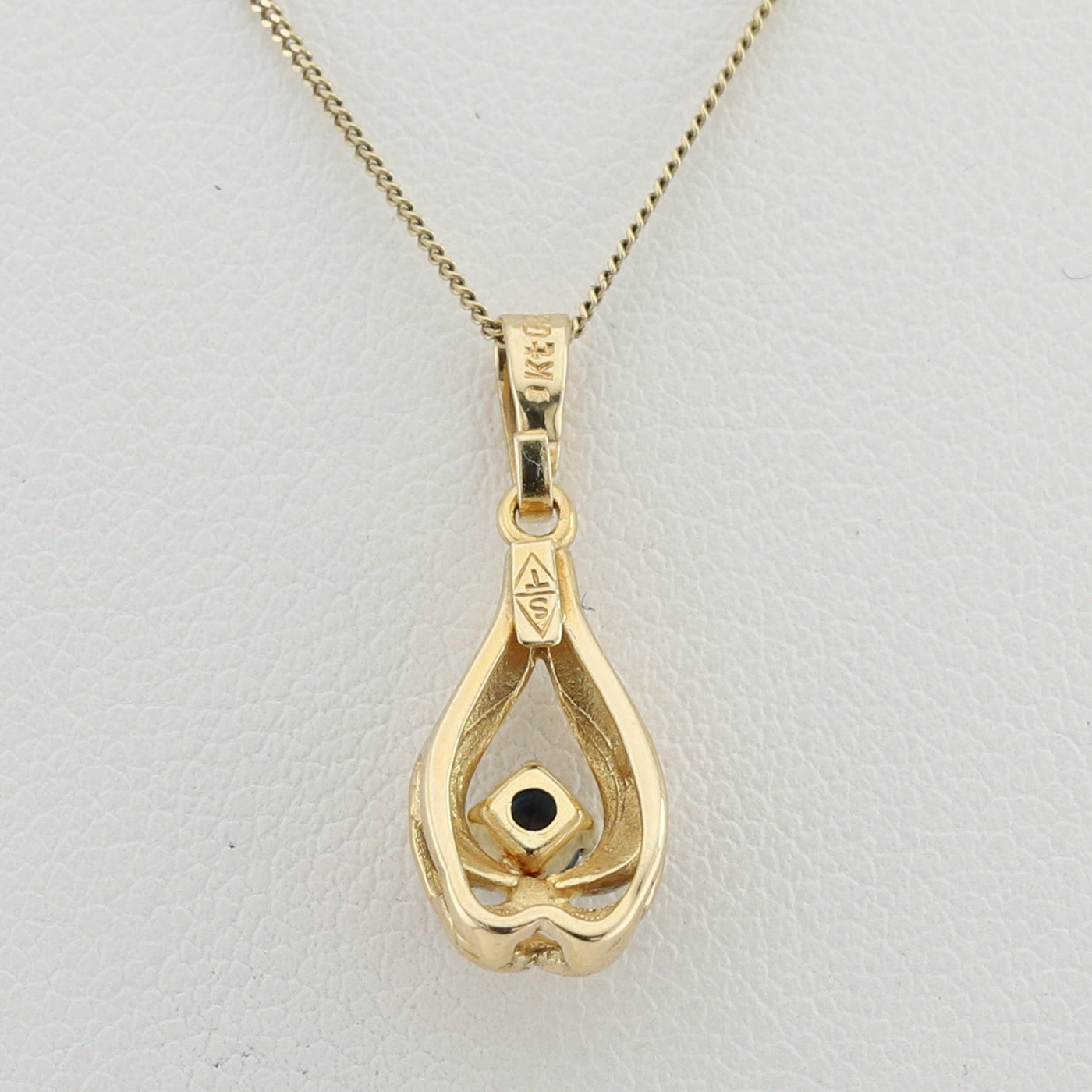 Sapphire Pear Pendant