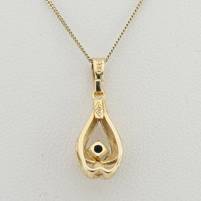 Sapphire Pear Pendant