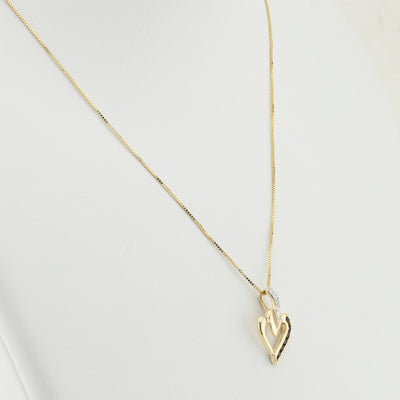 Sapphire and Diamond Heart Necklace
