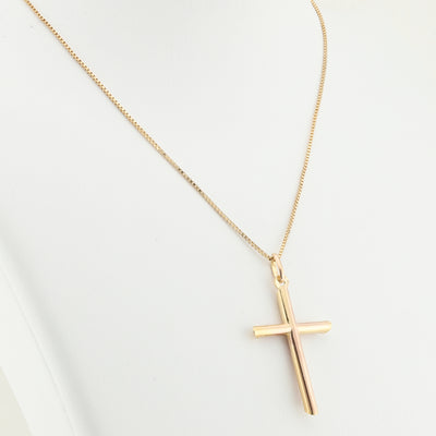 Yellow Gold Cross with Chain