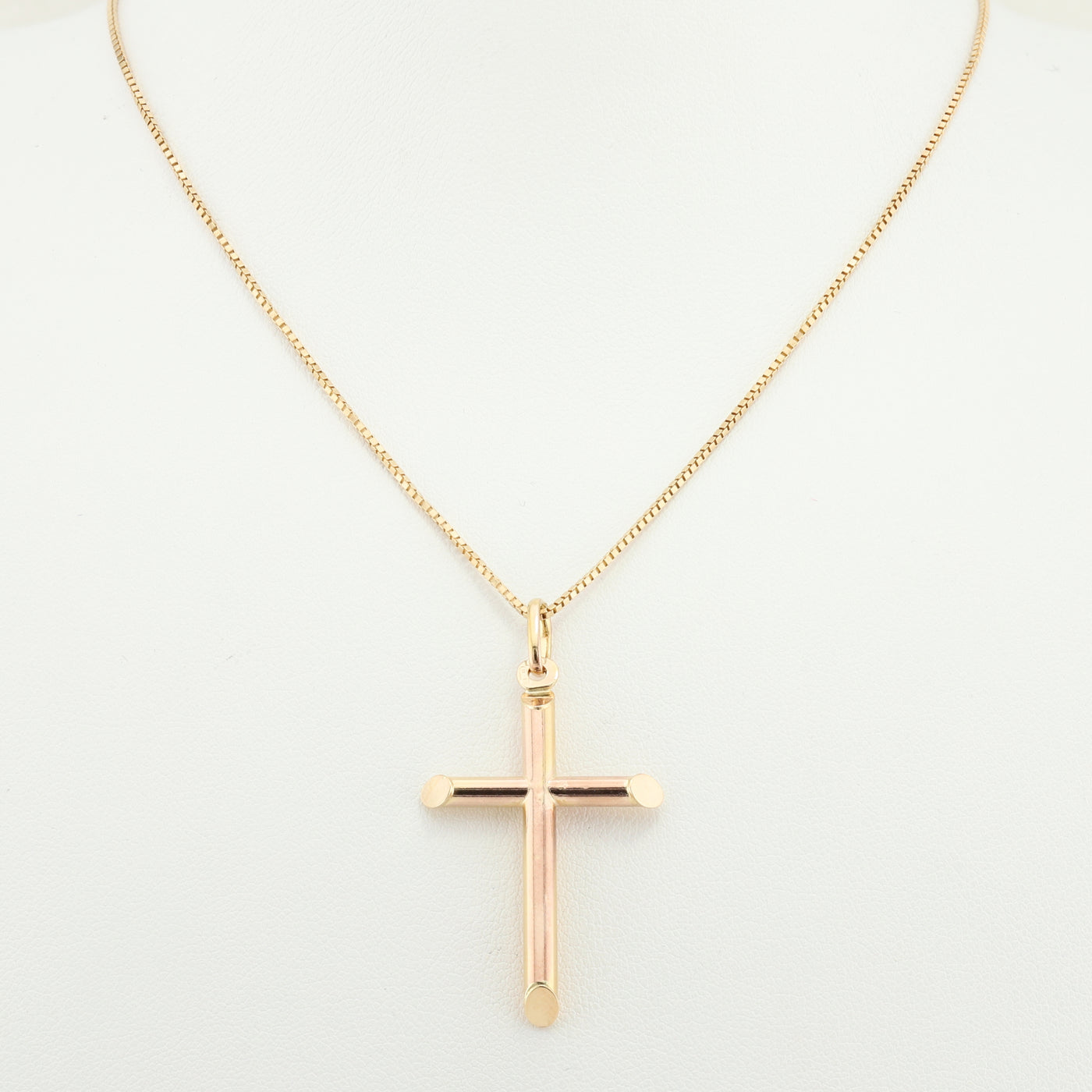 Yellow Gold Cross with Chain