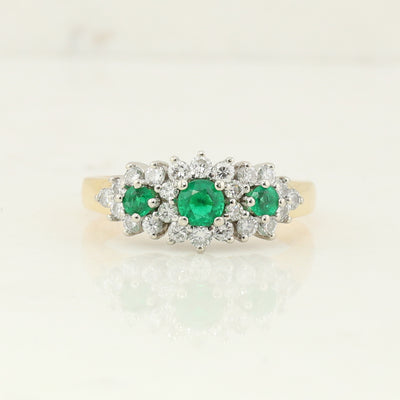 Emerald and Diamond Ring