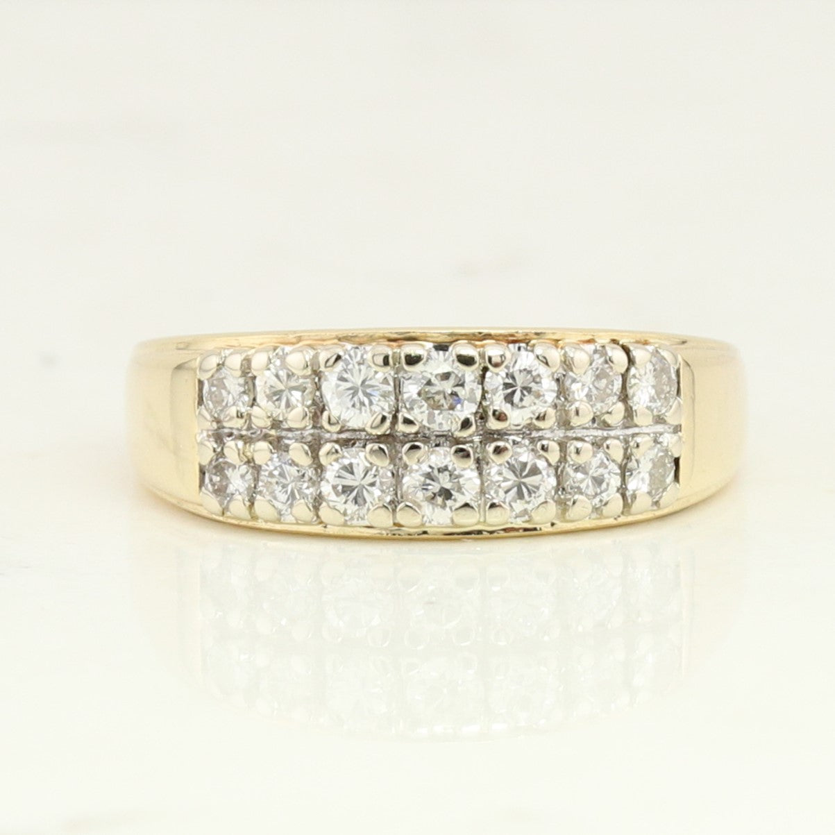 2 Row Diamond Ring