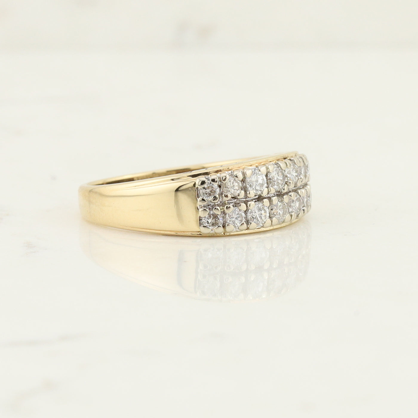 2 Row Diamond Ring