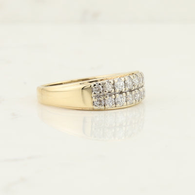 2 Row Diamond Ring