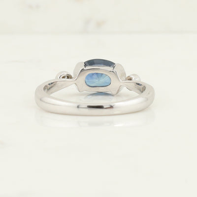 White Gold Diamond and Sapphire Ring