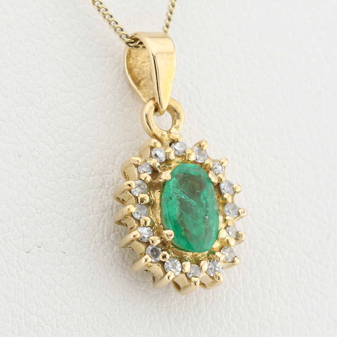Emerald and Diamond Pendant