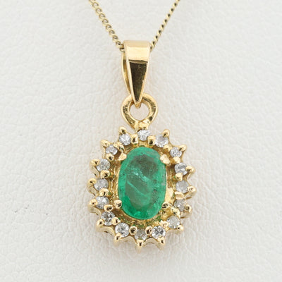 Emerald and Diamond Pendant
