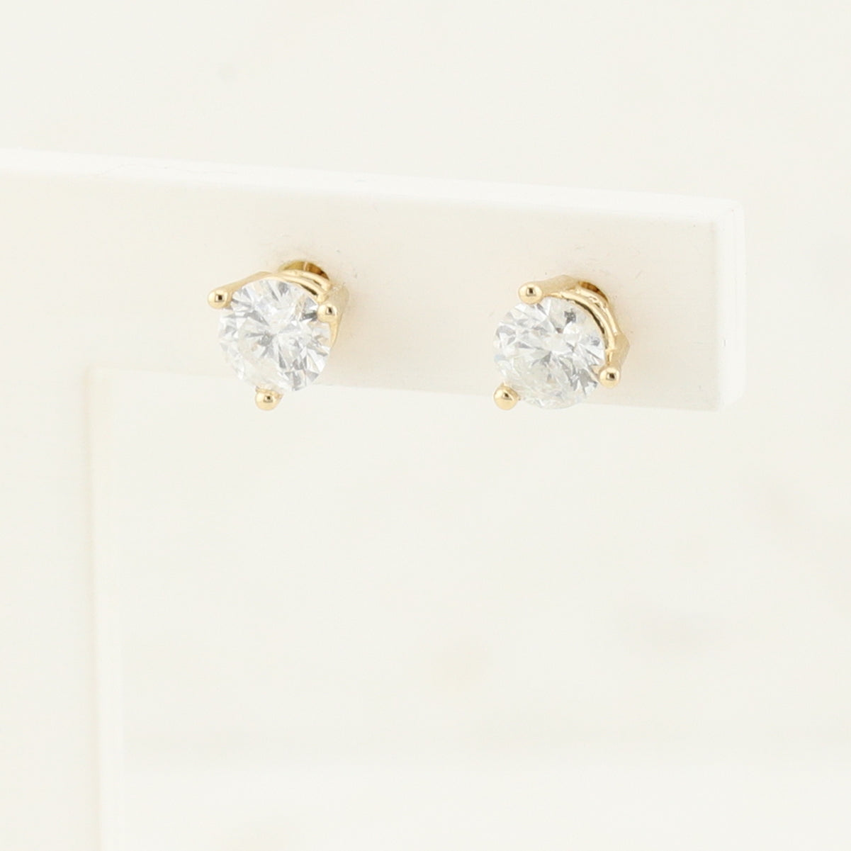 Yellow Gold Diamond Stud Earrings
