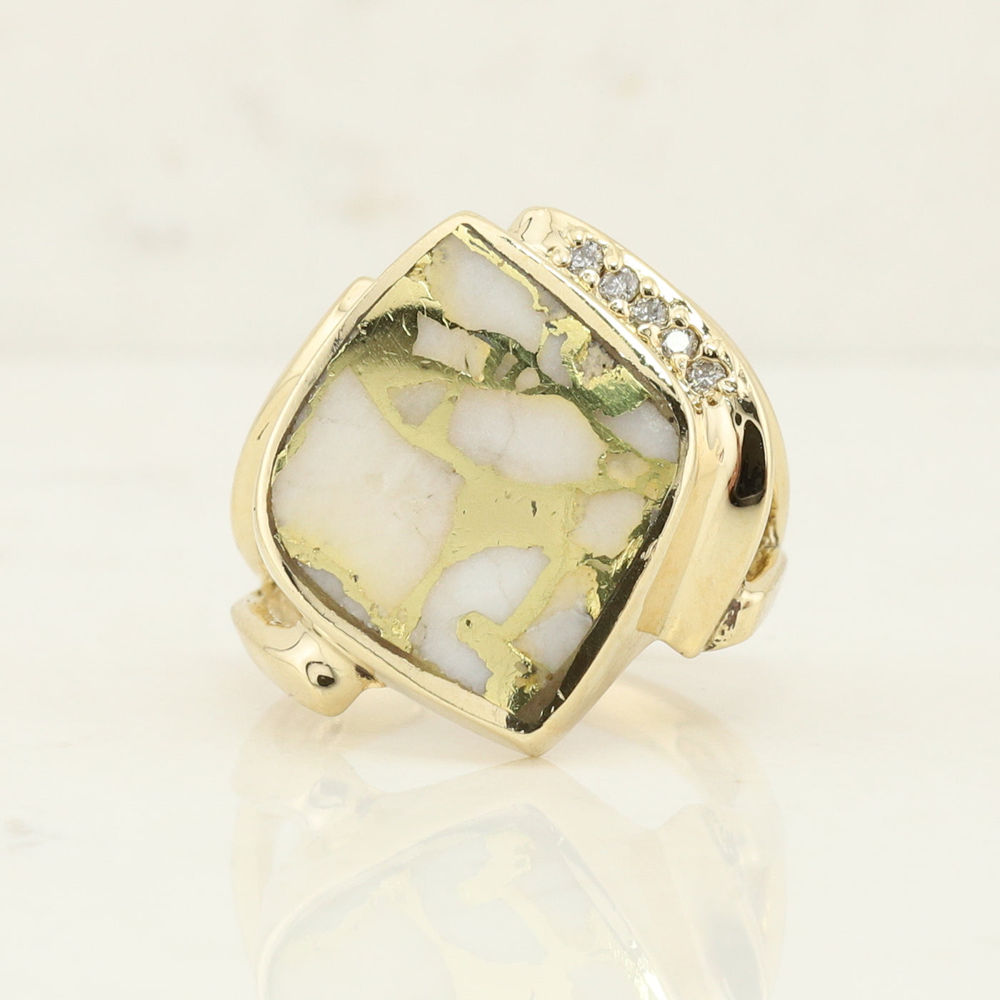 Yellow Gold Quartz Ring