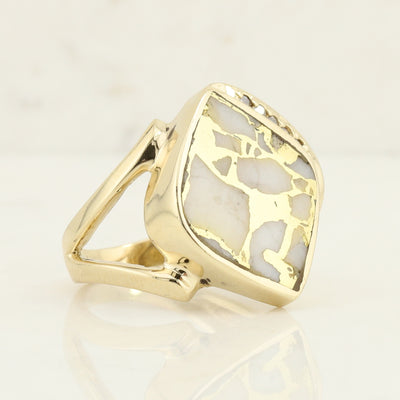 Yellow Gold Quartz Ring