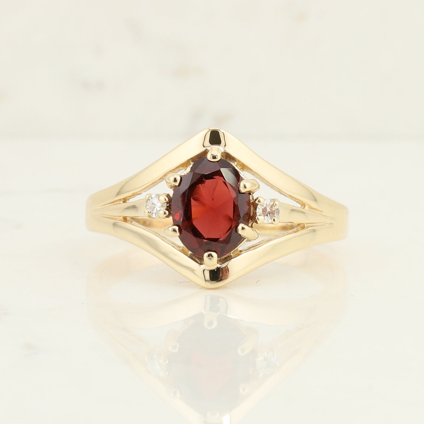 Oval Garnet Ring