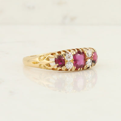 Yellow Gold Ruby and Diamond Ring