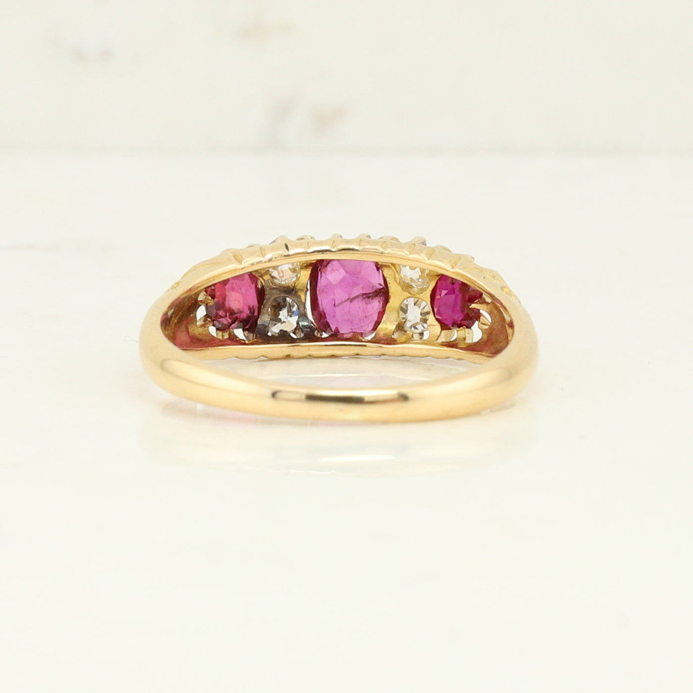 Yellow Gold Ruby and Diamond Ring
