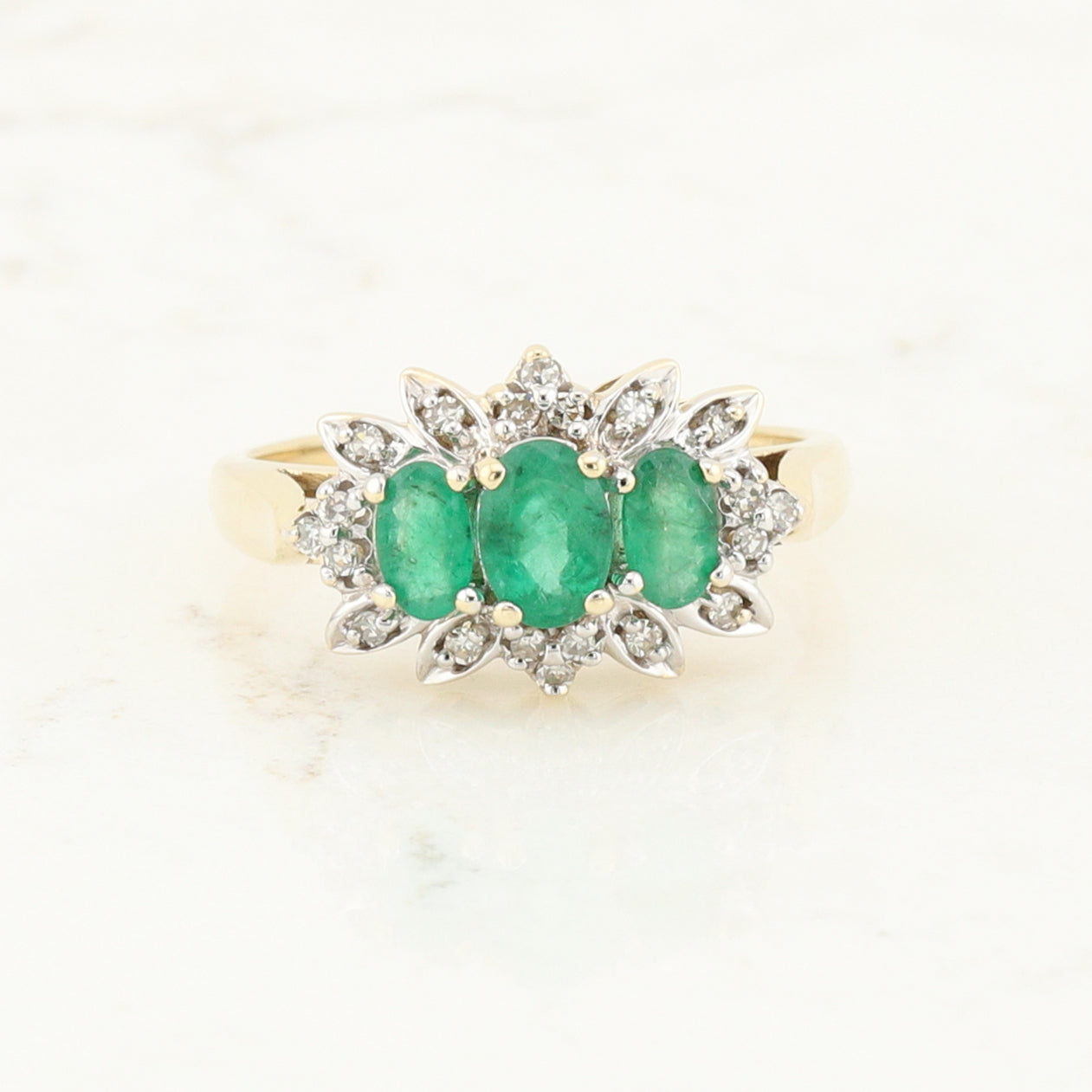 Emerald and Diamond Ring