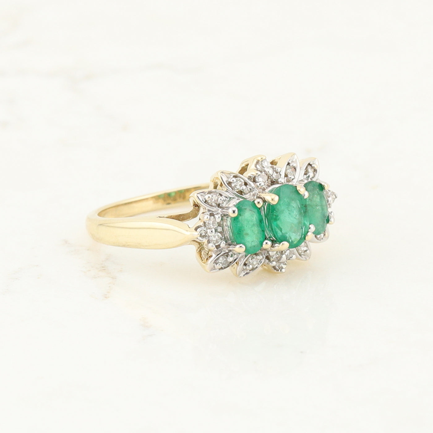 Emerald and Diamond Ring