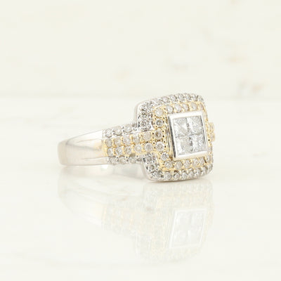Two Toned Gold Diamond Ring