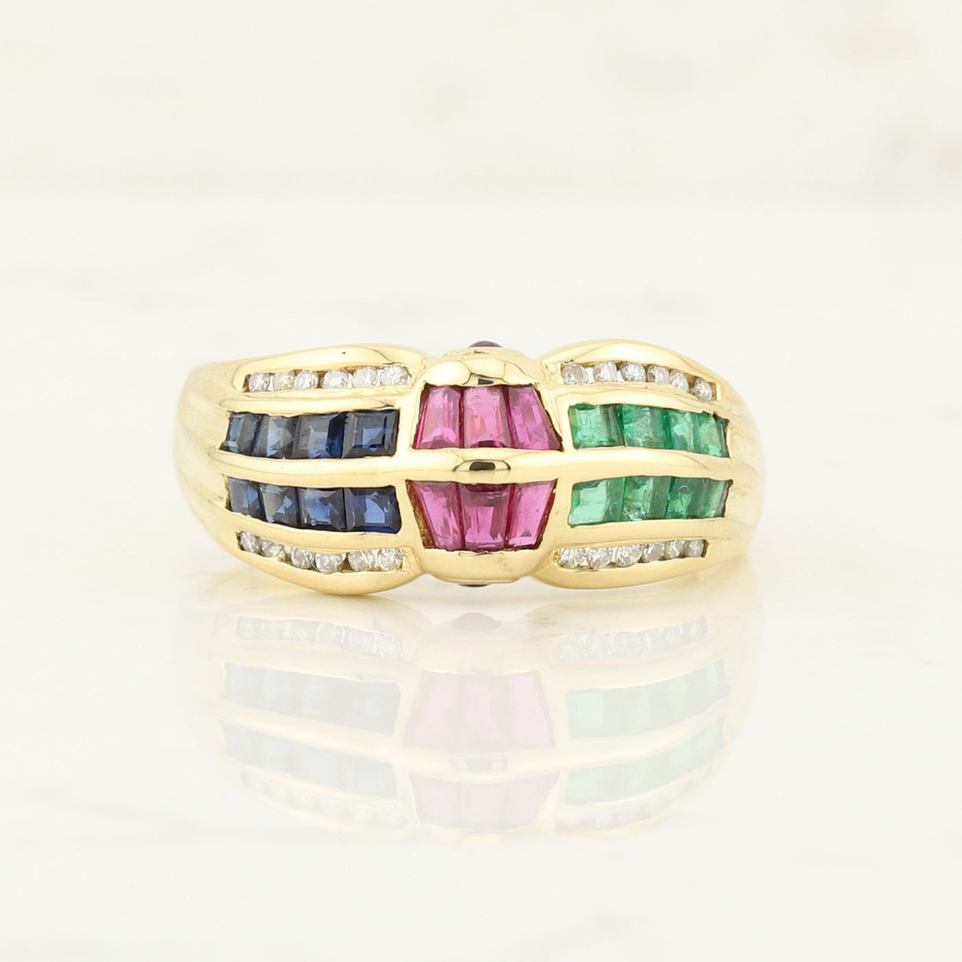 Yellow Multi Gemstone Ring