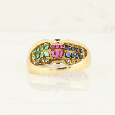 Yellow Multi Gemstone Ring