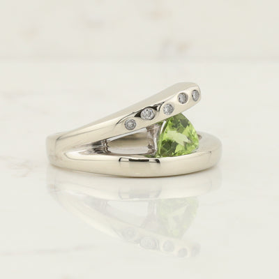 Peridot with Diamond Accent Ring