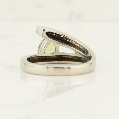 Peridot with Diamond Accent Ring