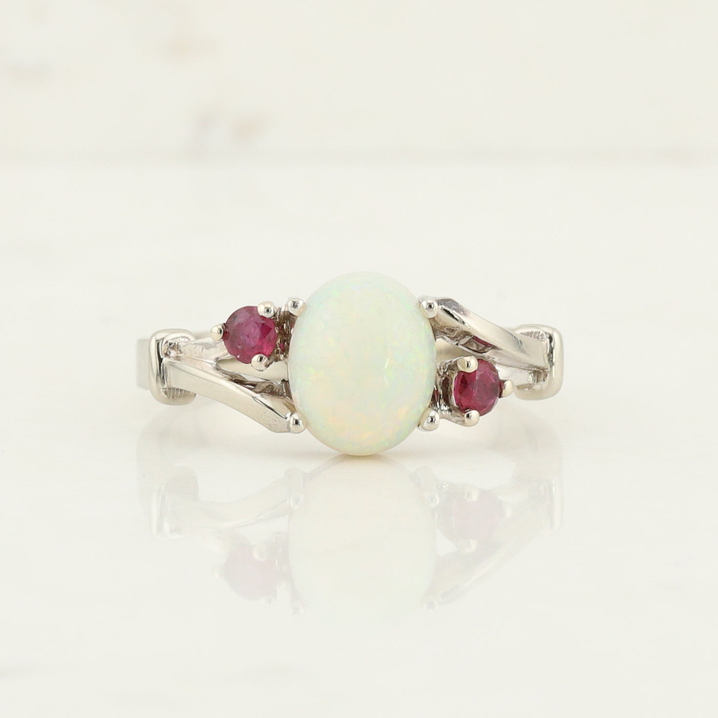 Opal and Ruby Ring