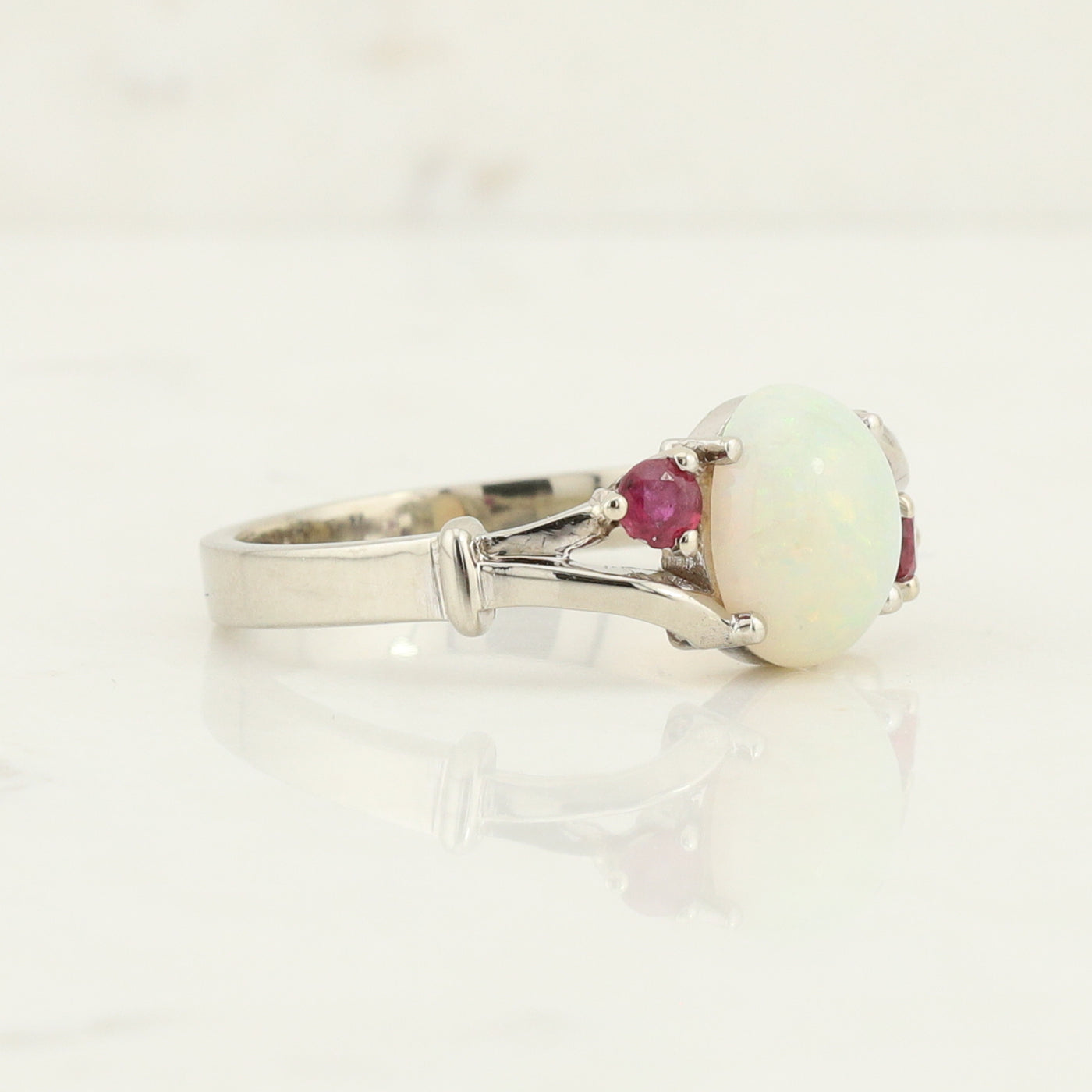 Opal and Ruby Ring