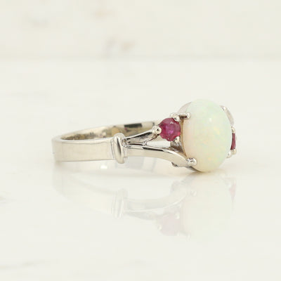 Opal and Ruby Ring