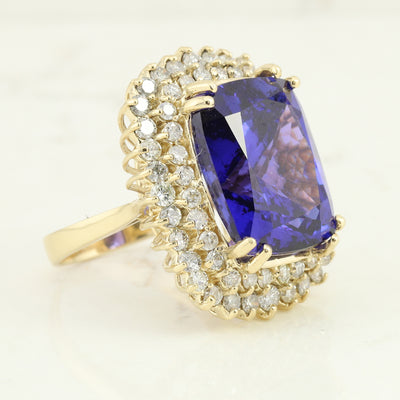 Tanzanite and Diamond Ring