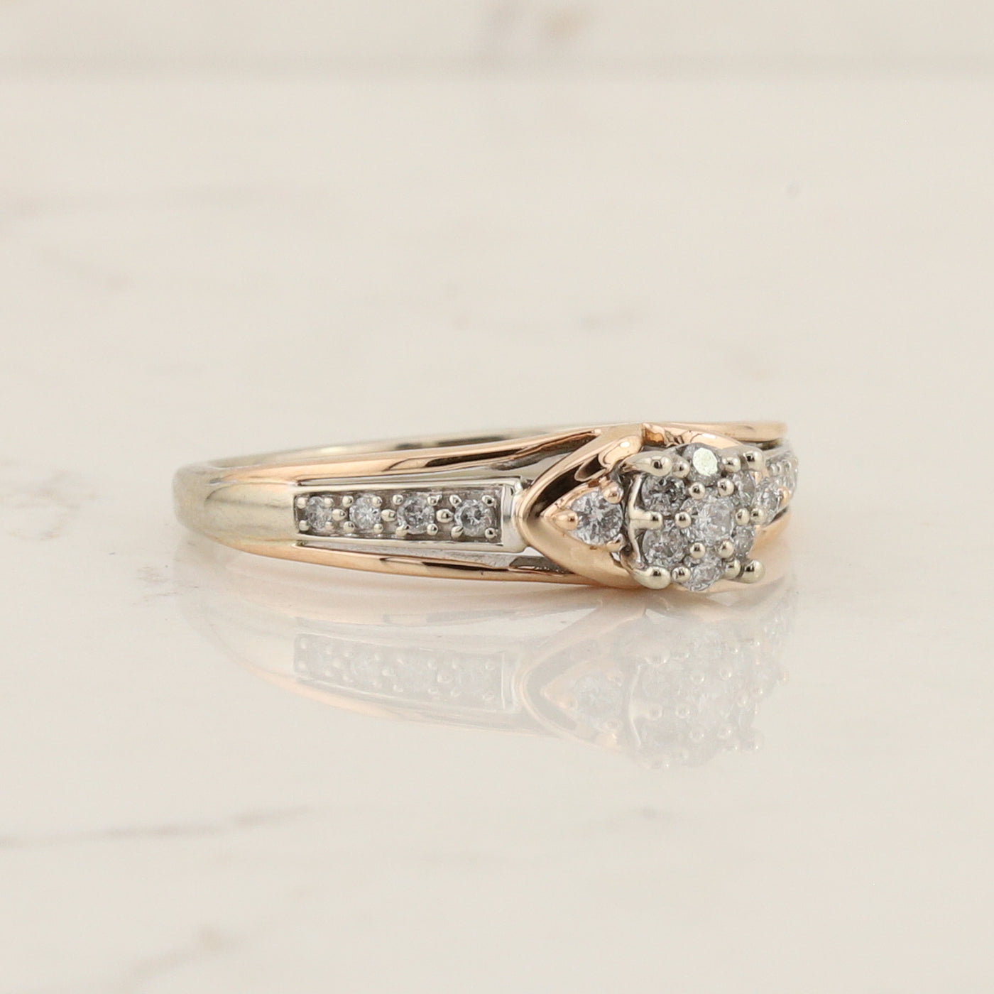 2 Tone Diamond Ring