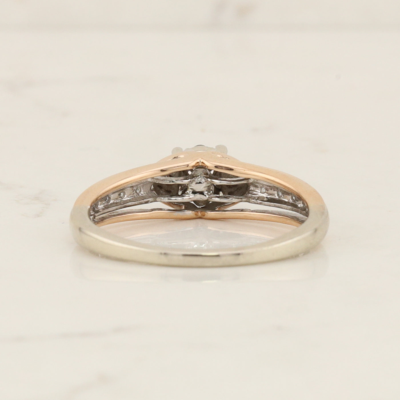 2 Tone Diamond Ring