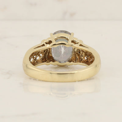 Yellow Gold Mystic Topaz Ring
