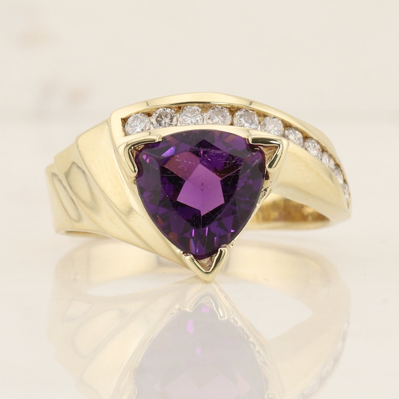 Amethyst and Diamond Ring