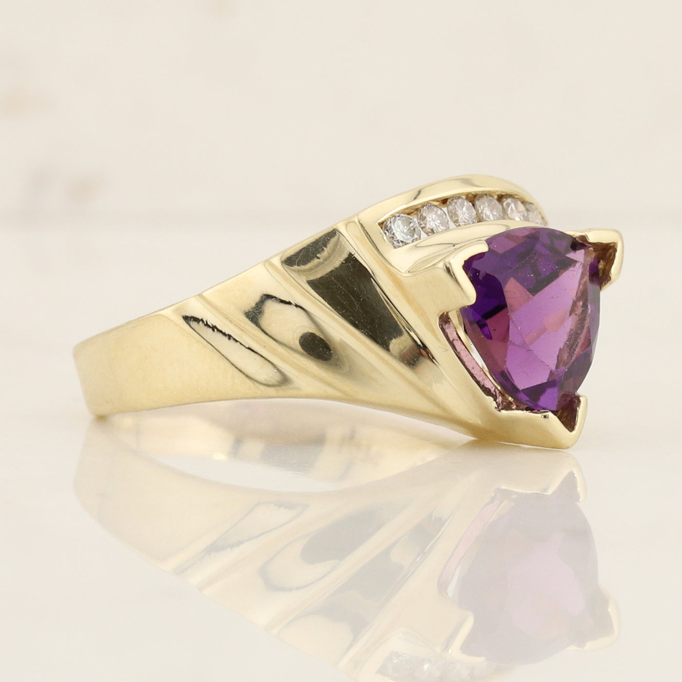 Amethyst and Diamond Ring