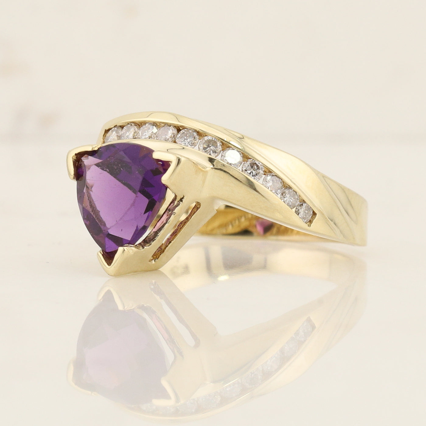 Amethyst and Diamond Ring