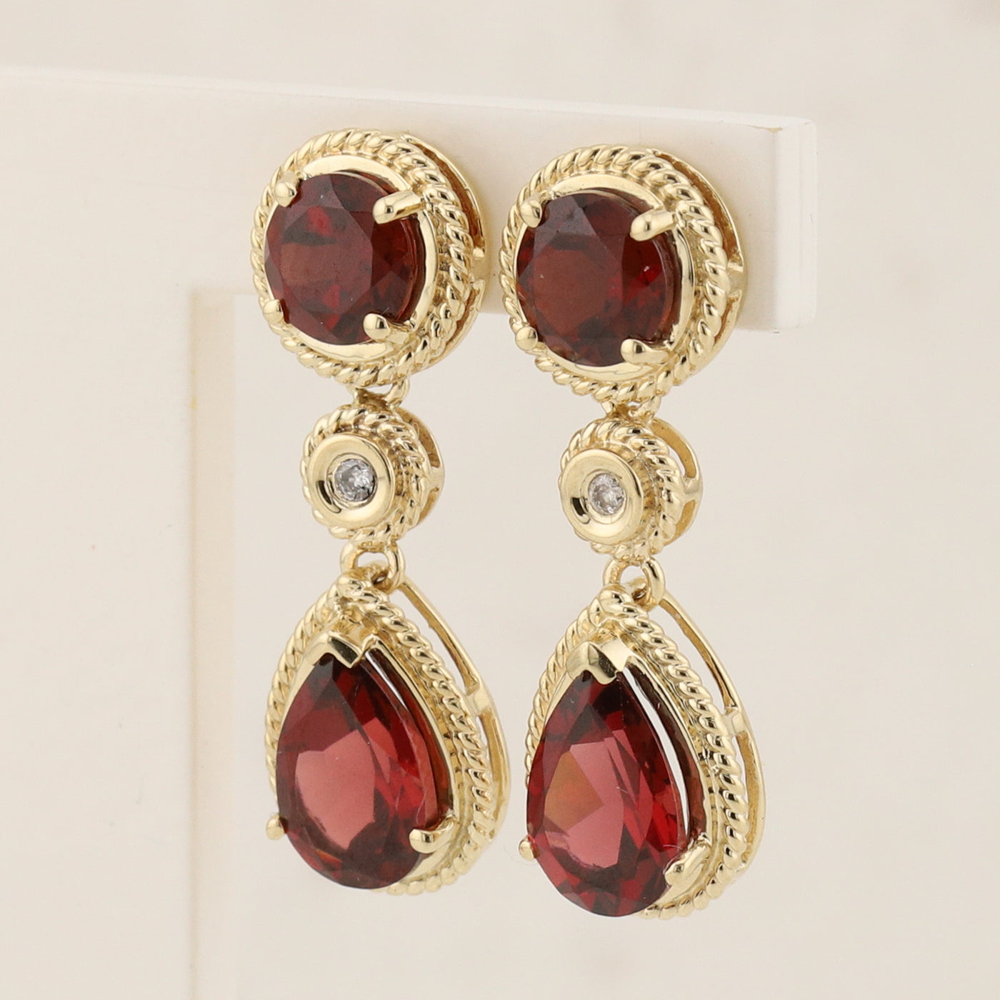 Garnet Drop Earrings