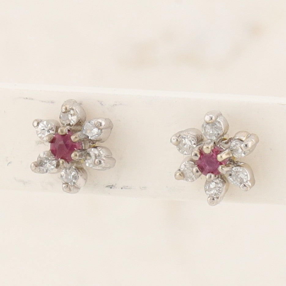 Ruby and Diamond Earrings
