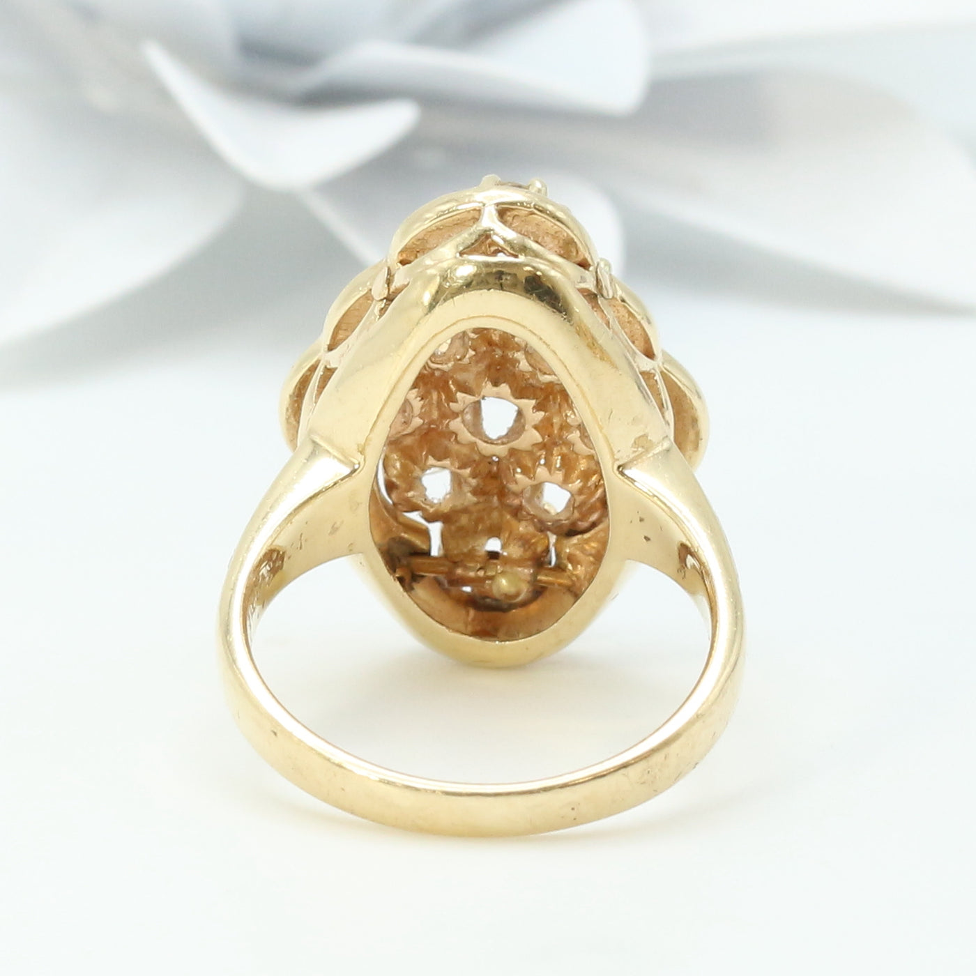 French Enameled Diamond Ring