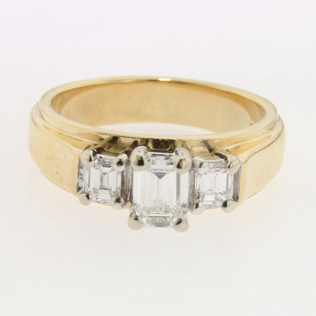 Emerald  Cut Diamond Engagement