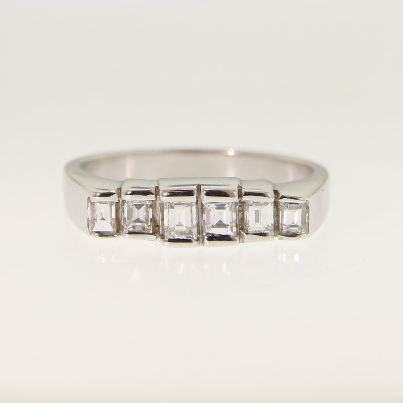 Emerald Cut Diamond Band