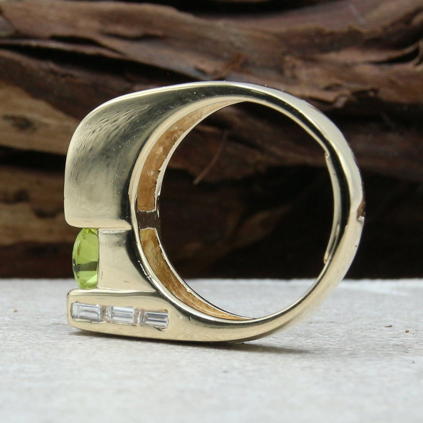 Peridot & Diamond Ring
