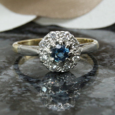 Sapphire Cluster Ring
