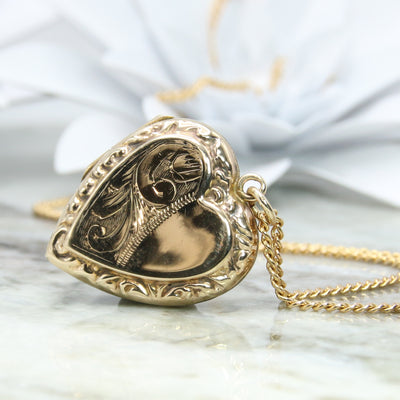 Heart Locket with Scalloped Edging
