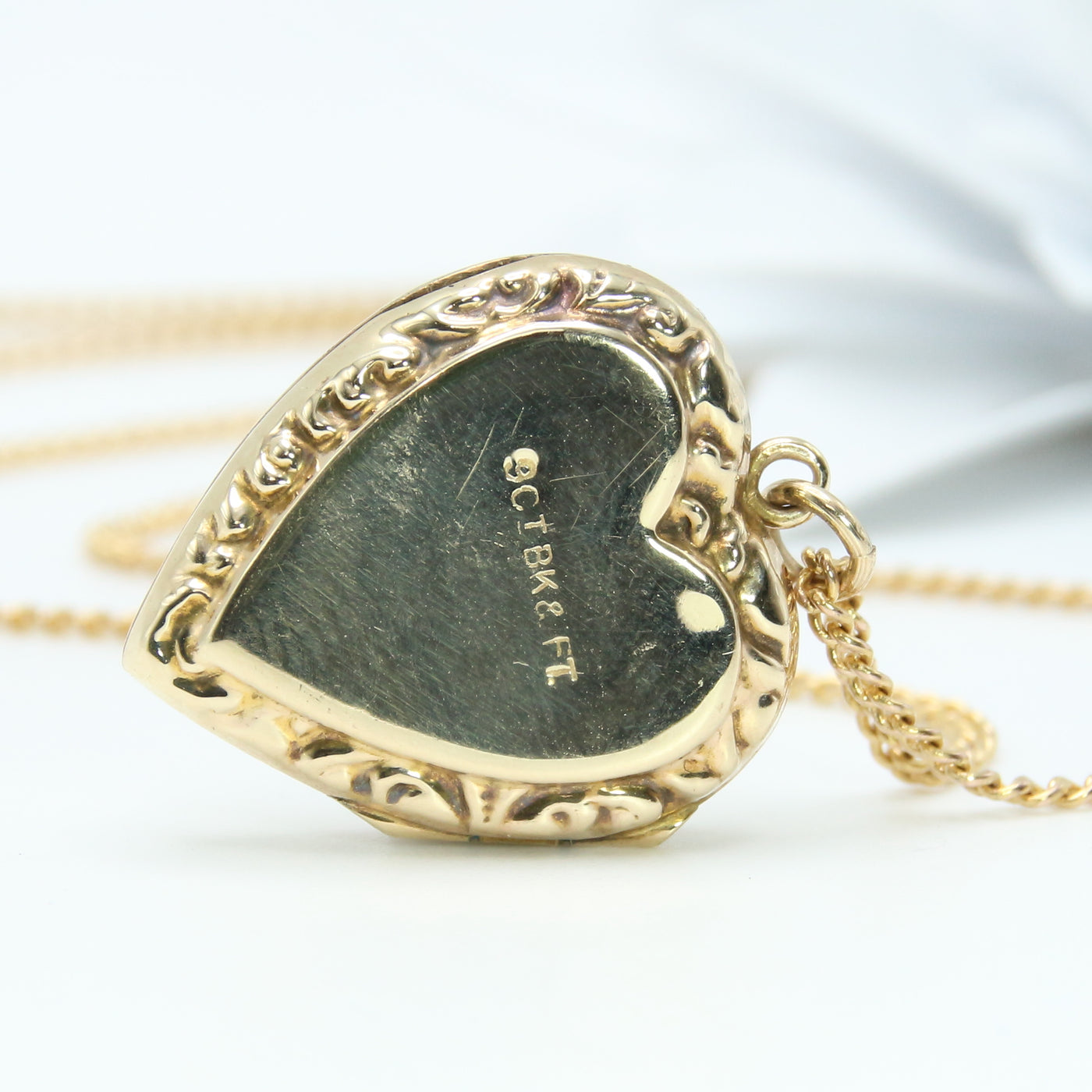 Heart Locket with Scalloped Edging